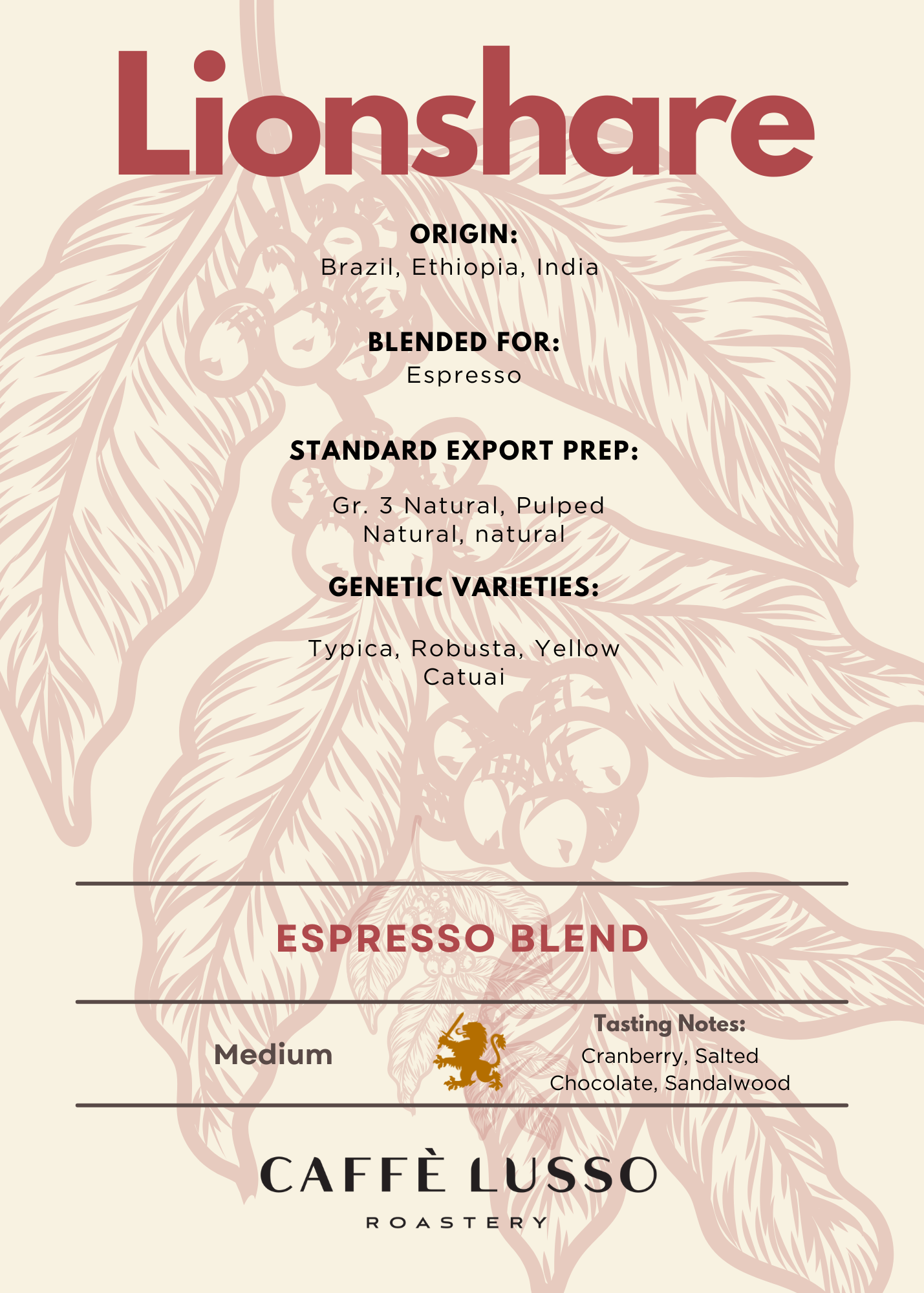 Lionshare Espresso Blend